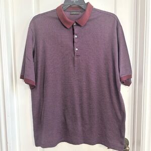 Bobby Jones Collection Polo Shirt Men's‎ XL Purple Red Golf Short Sleeve